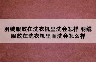 羽绒服放在洗衣机里洗会怎样 羽绒服放在洗衣机里面洗会怎么样